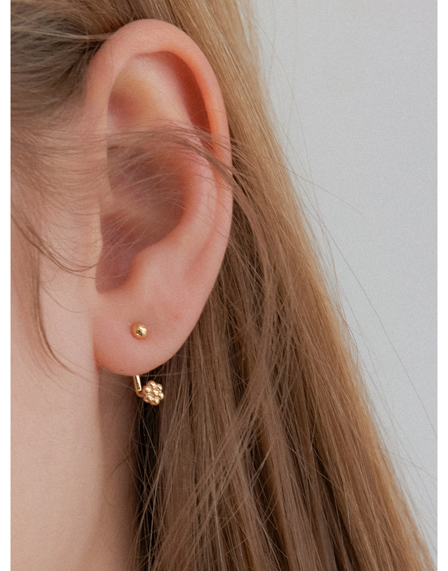 오블라 dots flower earring_two way JE020 착용컷