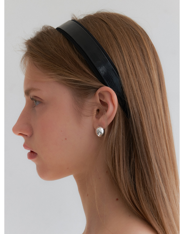오블라 retro leather hair band HB021 착용컷