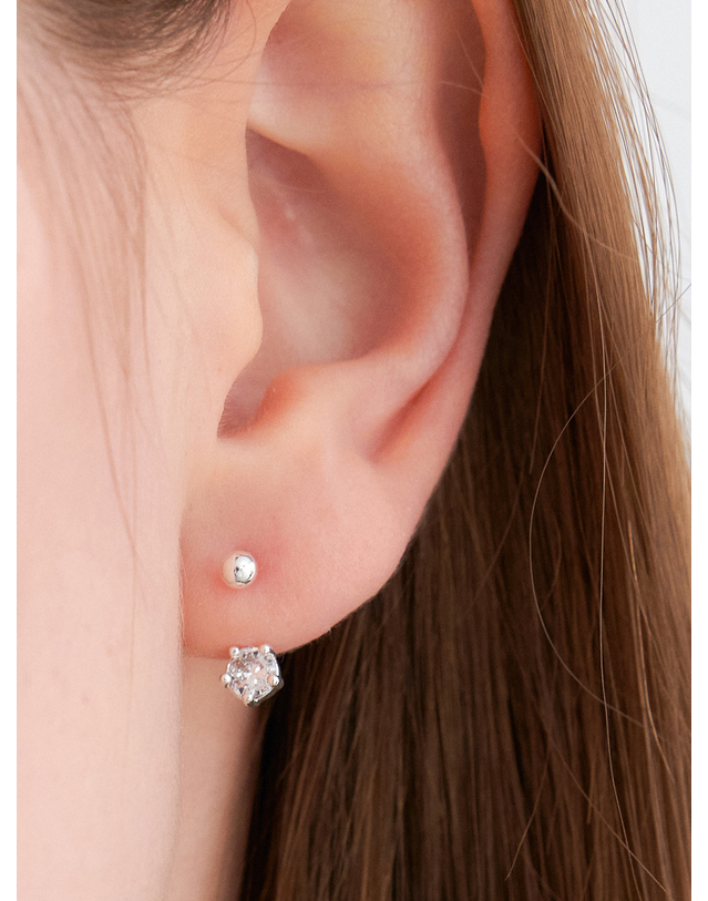 오블라 CIRCLE BEAM two way earring JE026 착용컷