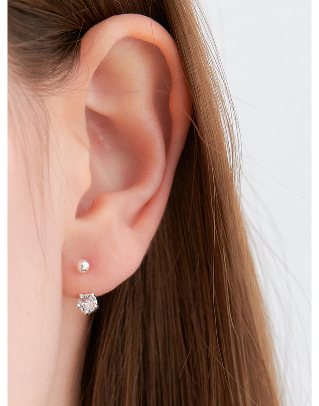 오블라 CIRCLE BEAM two way earring JE026 착용컷