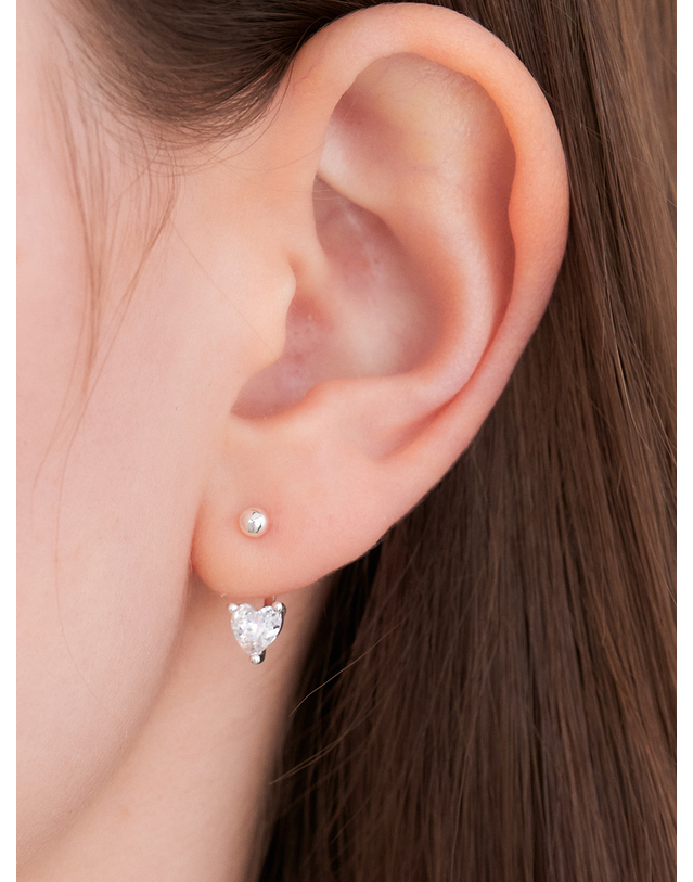 오블라 HEART BEAM two way earring JE027 착용컷