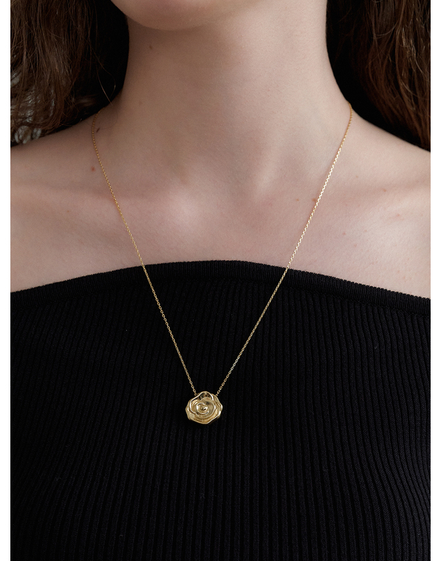 오블라 vintage rose necklace_M JN035 착용컷