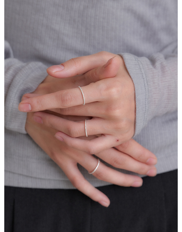 오블라 mini dewy ring_plain set (2PCS) JR001 착용컷