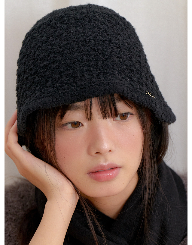 오블라 WINDY WAFFLE BOUCLE BUCKET HAT_2COLOR HA026 착용컷
