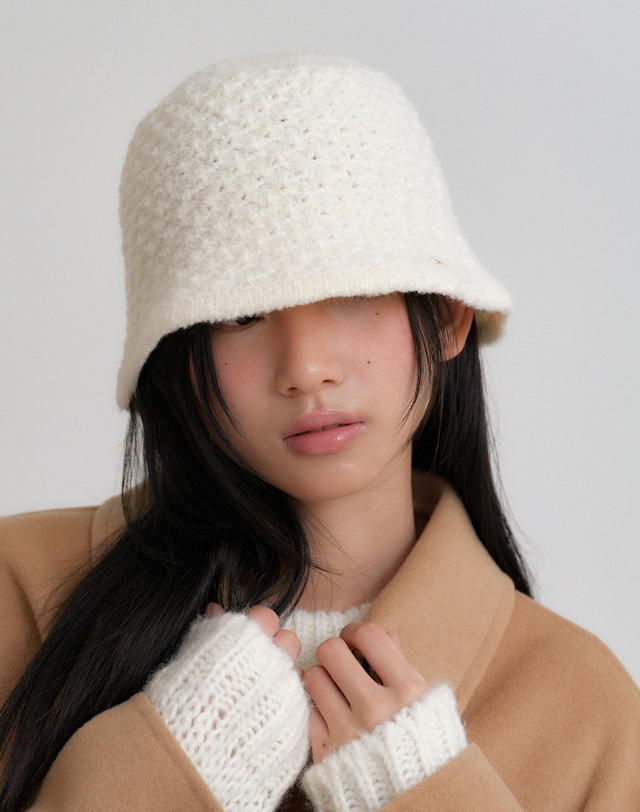 오블라 WINDY WAFFLE BOUCLE BUCKET HAT_2COLOR HA026 착용컷