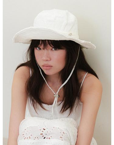 Diamond damage safari hat_white HA050