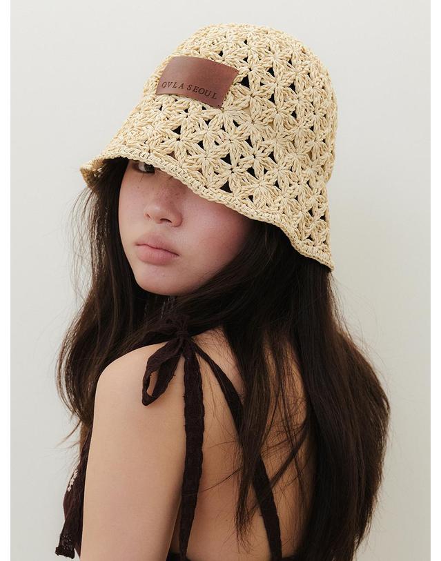 오블라 [HAND CROCHET] PAPER BONNIE BUCKET HAT_2COLOR HA051 착용컷