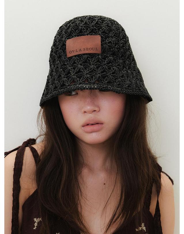 오블라 [HAND CROCHET] PAPER BONNIE BUCKET HAT_2COLOR HA051 착용컷