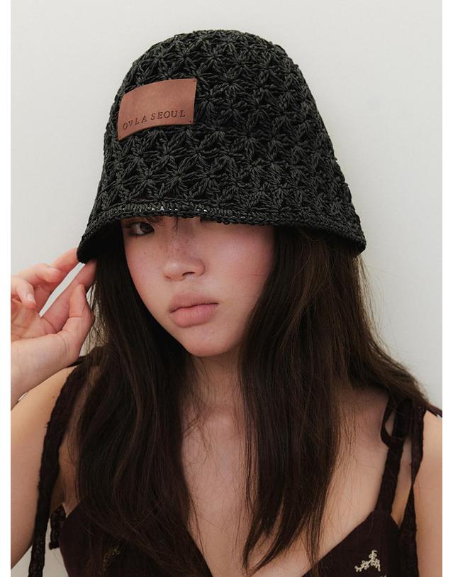오블라 [HAND CROCHET] PAPER BONNIE BUCKET HAT_2COLOR HA051 착용컷