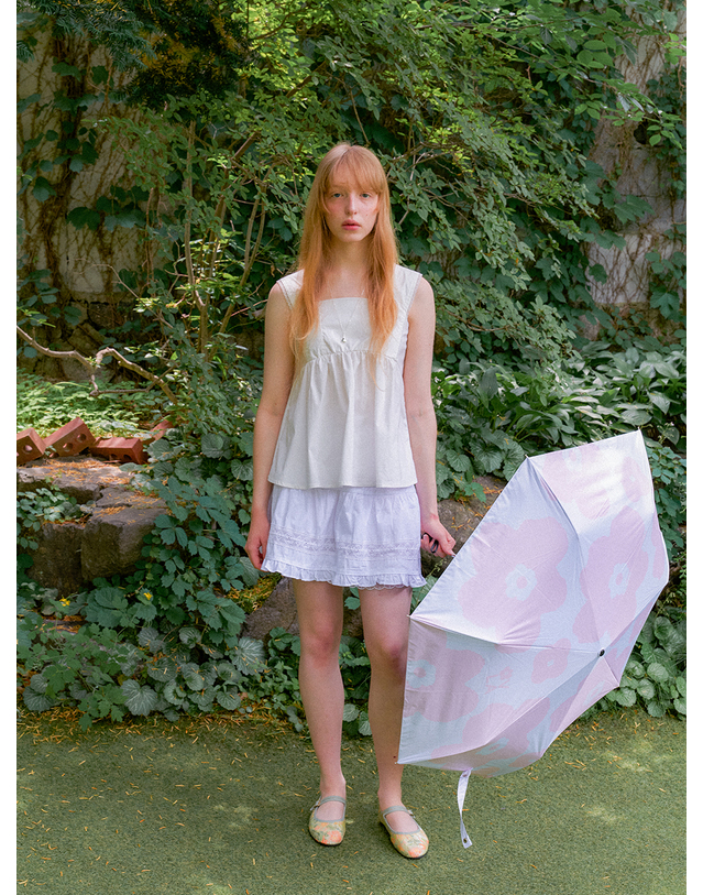 오블라 POMPOM DAISY SUN-GUARD UMBRELLA_PINK UM001 착용컷