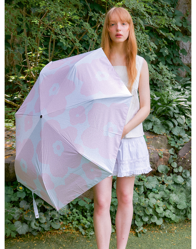 오블라 POMPOM DAISY SUN-GUARD UMBRELLA_PINK UM001 착용컷