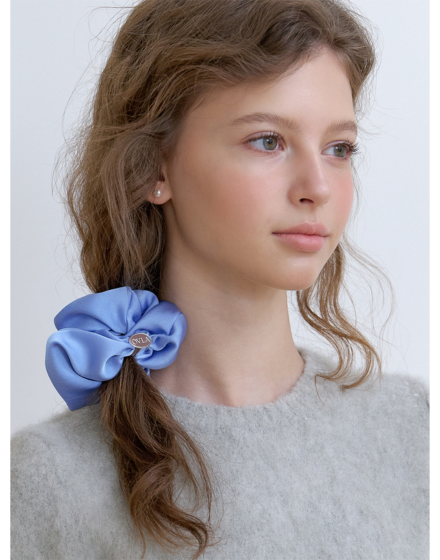 오블라 DOUBLE SATIN SCRUNCHIE_3COLOR HS031 착용컷