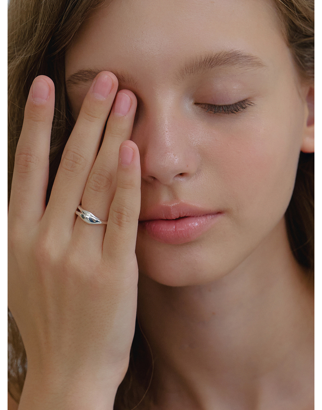 오블라 texture daily ring set_2color JR007 착용컷