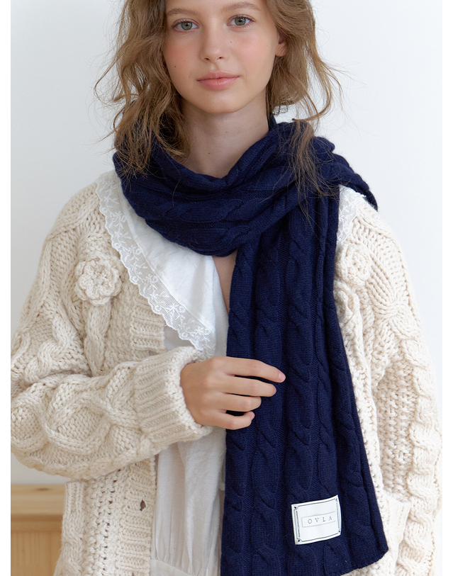 오블라 (선물포장) LOPPY WIDE MUFFLER_6COLOR MF018 착용컷