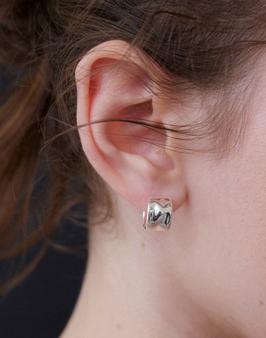 melting candle earring 2color JE081