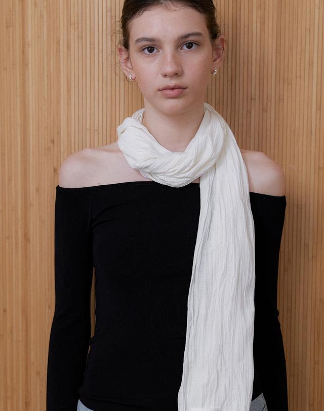 오블라 wrinkle classic scarf 2color SC008 착용컷