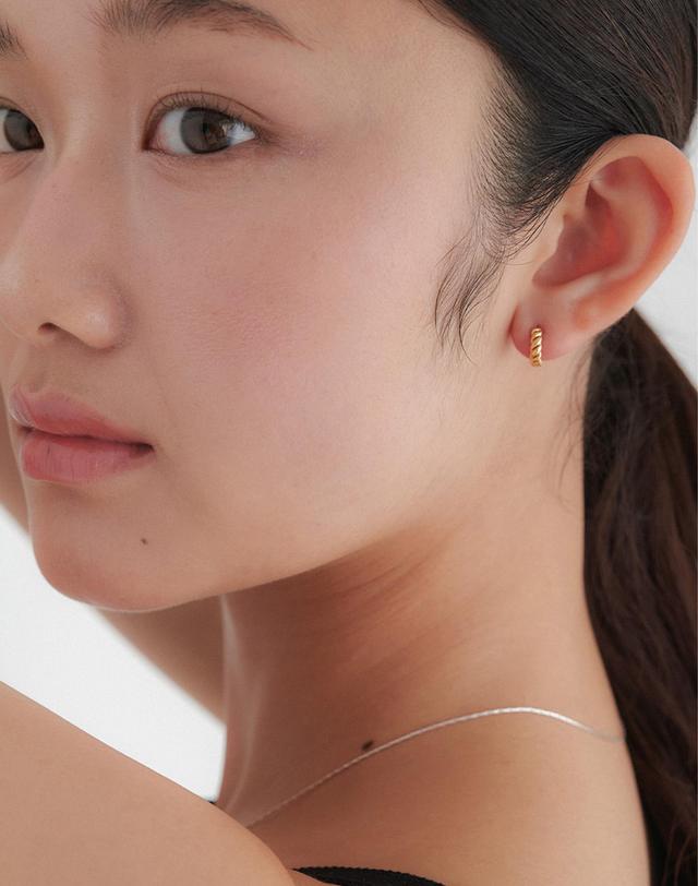 오블라 (SILVER 925) thread earring 2color JE085 착용컷