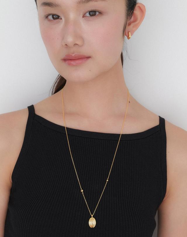 오블라 OVAL SHELL NECKLACE 2COLOR JN056 착용컷
