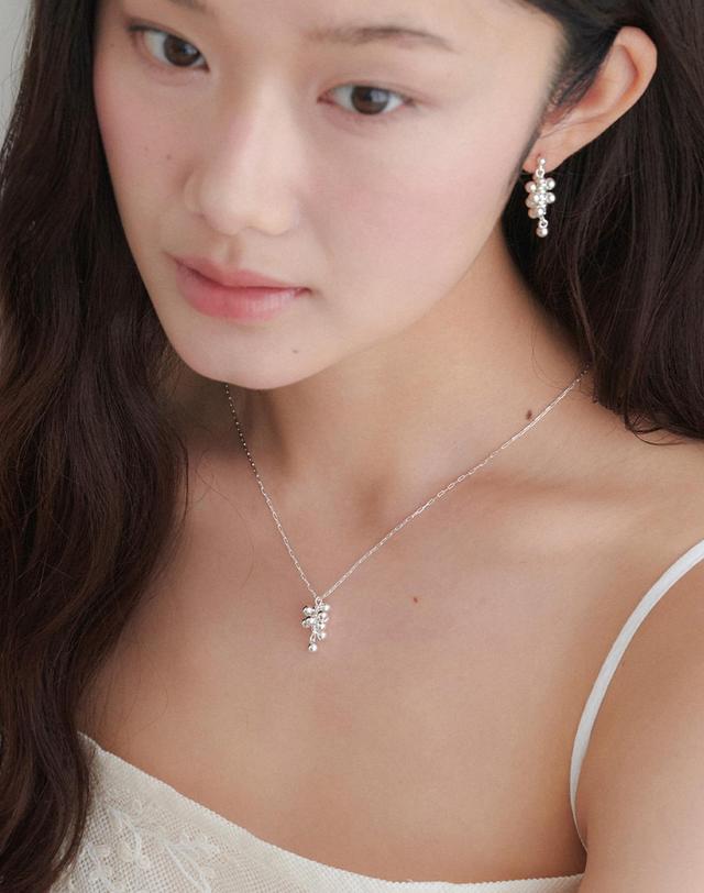 오블라 silver grape simple necklace JN054 착용컷