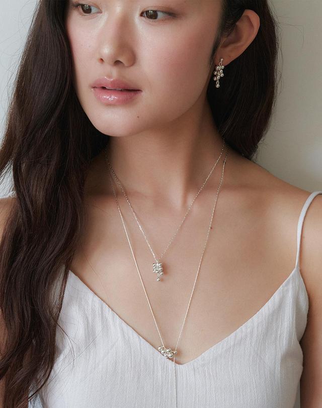 오블라 silver grape simple necklace JN054 착용컷