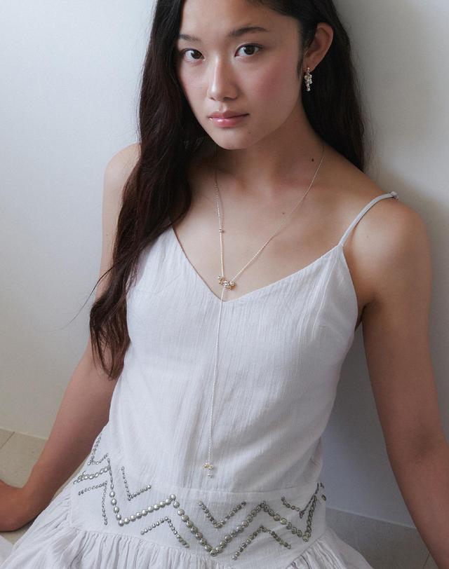 오블라 silver grape Y position necklace JN051 착용컷