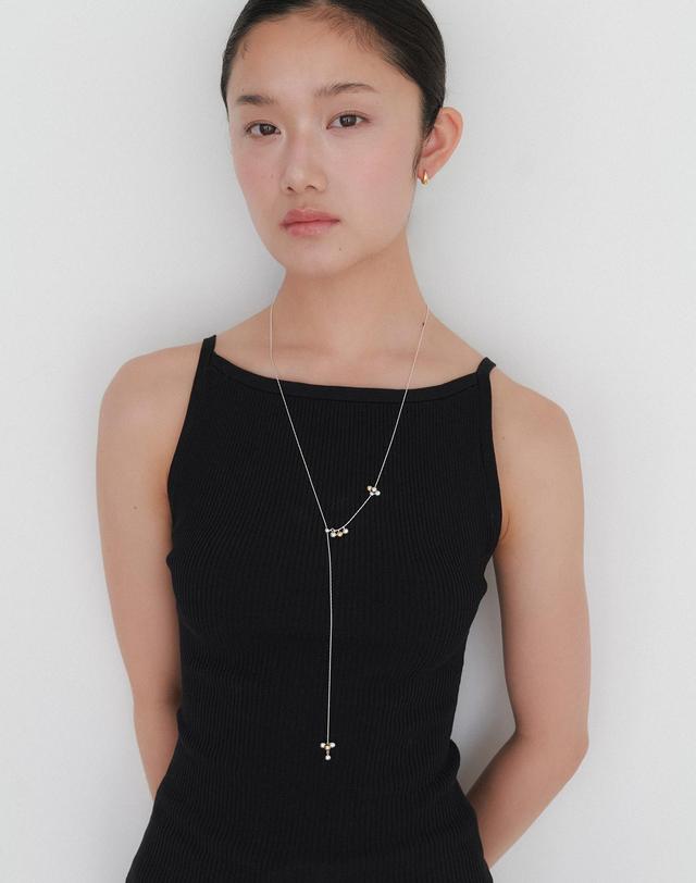 오블라 silver grape Y position necklace JN051 착용컷