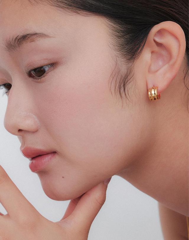 오블라 time molding earring_S JE075 착용컷