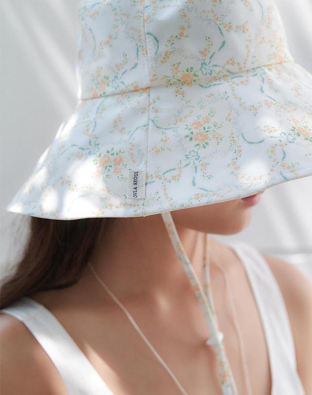 오블라 garden bucket hat_orange garden HA068 착용컷