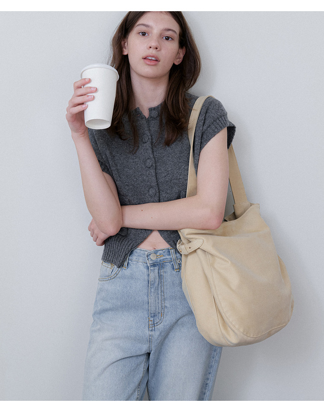 오블라 buckle slouchy suede bag 2color BG008 착용컷