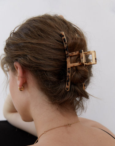 square metal point hair clip_colors HC015