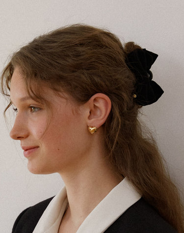 mini kitsch velvet ribbon hair clip HC028