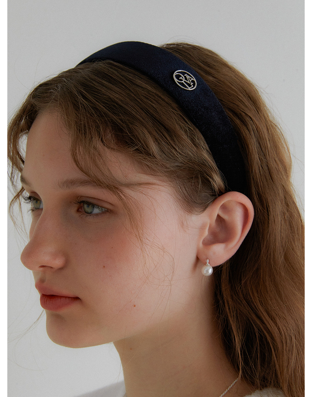 오블라 Signature velvet hair band_2color HB006 착용컷