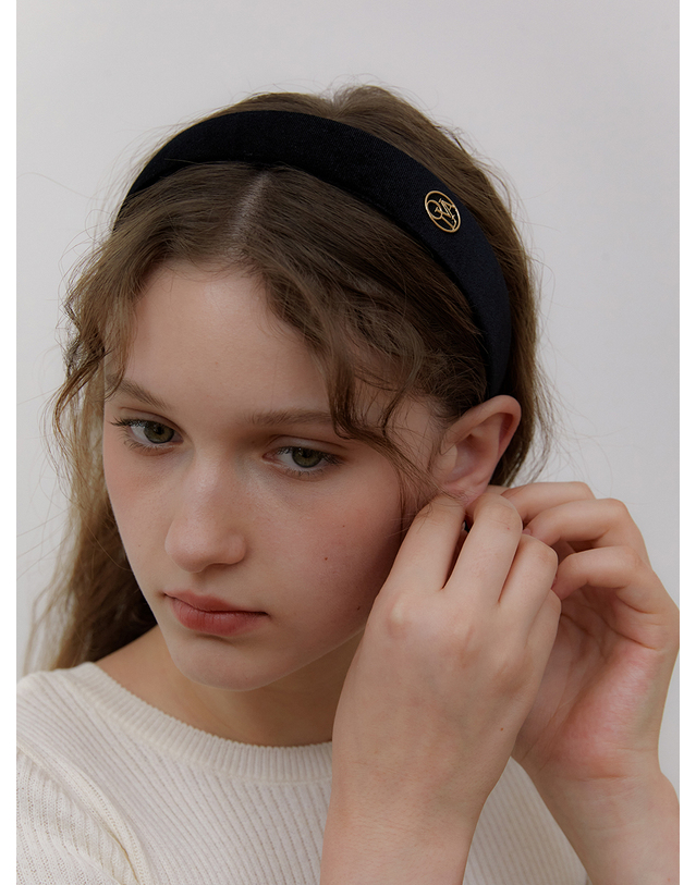 오블라 Signature velvet hair band_2color HB006 착용컷