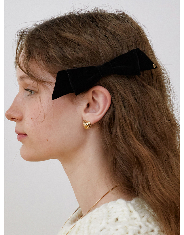 오블라 classique velvet gold edge ribbon pin HP029 착용컷