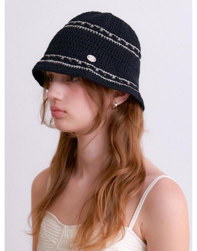 오블라 [HAND CROCHET] cotton touch bucket hat_3color HA048 착용컷