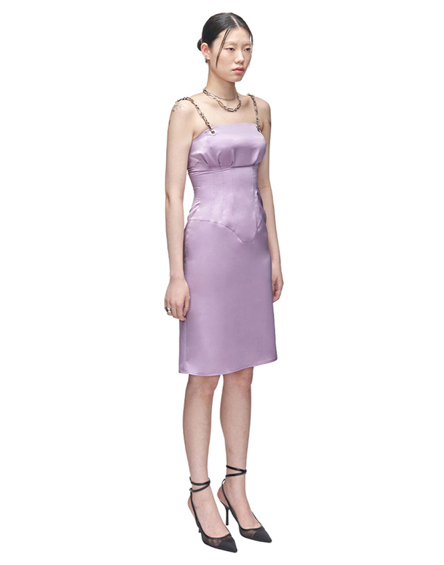 킴지수 [ZISU] Marble Tailored Dress _ Lilac 피치 착용컷