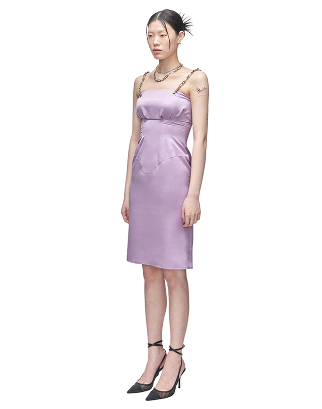 킴지수 [ZISU] Marble Tailored Dress _ Lilac 피치 착용컷