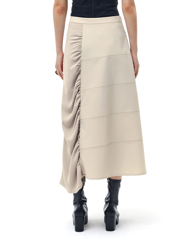 킴지수 Shirring Panel Skirt _Beige 베이지 착용컷