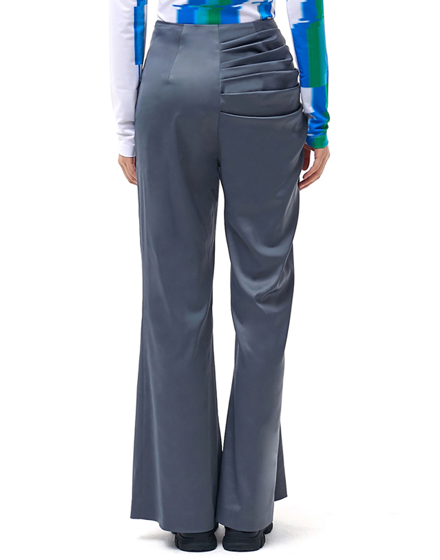 킴지수 Satin Draped Trousers _ Grey 그레이 착용컷