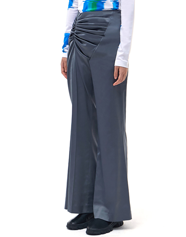 킴지수 Satin Draped Trousers _ Grey 그레이 착용컷