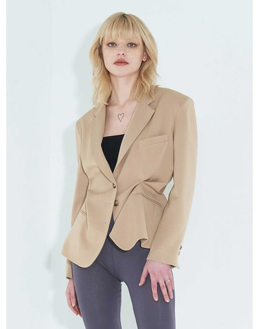 DOZI - Pinched Tailored Jacket _ Beige