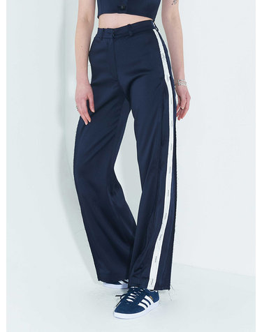 Pleated Logo-Tape Trousers _ Navy