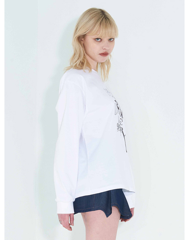 킴지수 Lovers Metal Dripping T-Shirt _ White 화이트 착용컷