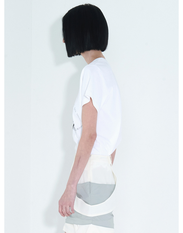 킴지수 Heart Metal Dripping T-Shirt _ White 화이트 착용컷