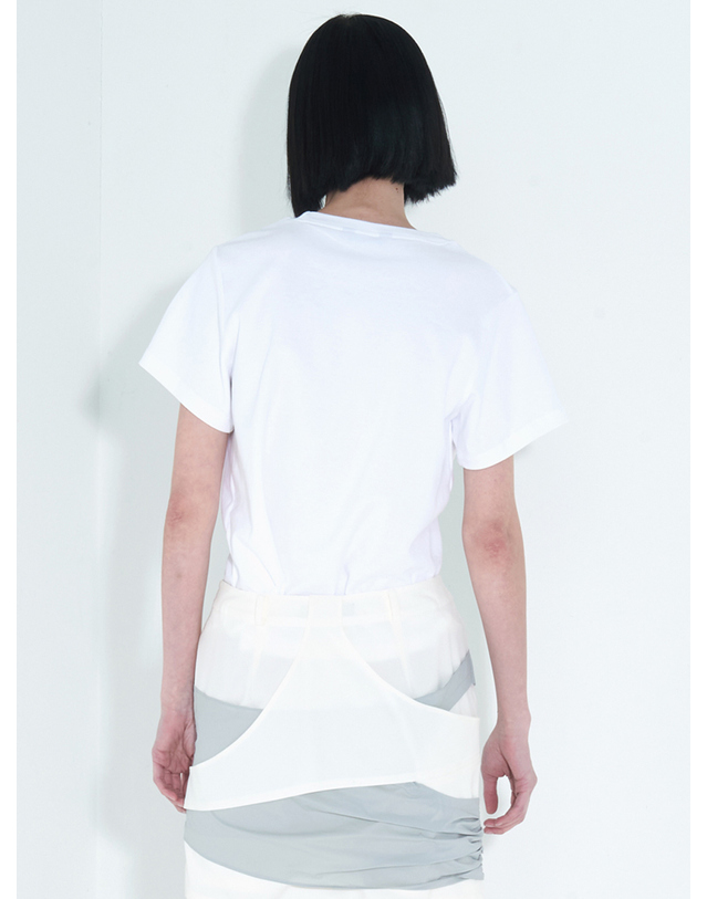 킴지수 Heart Metal Dripping T-Shirt _ White 화이트 착용컷