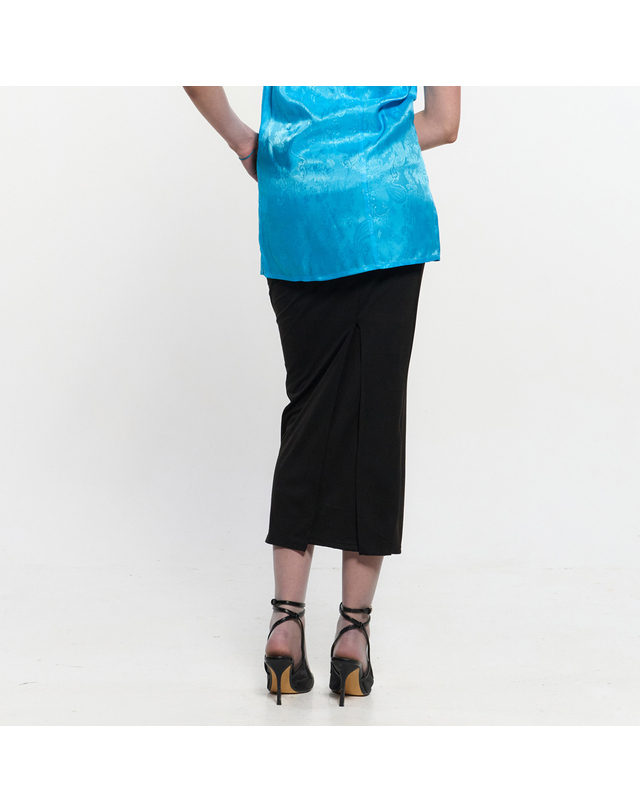 킴지수 Shirring Layered Slit Skirt _ BLACK 착용컷