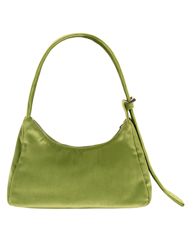 킴지수 Multicolour Embroidery Velvet Mini Bag _ GREEN 착용컷