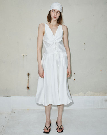 AL MARE STRING MAXI DRESS - IVORY 알마레 스트링 맥시 드레스