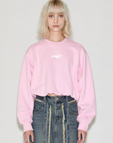 ROSINA ONION CROP SWEATSHIRT PINK 로지나 어니언 크롭 스웻셔츠 핑크