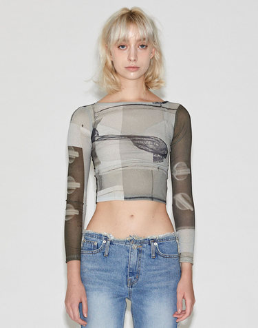 CASA DELLA ROSINA MESH TOP 까사 델라 로지나 메쉬 프린트탑